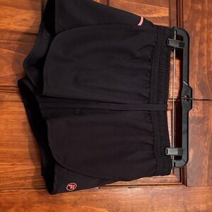 Fila Women's Black and Pink Athletic Shorts